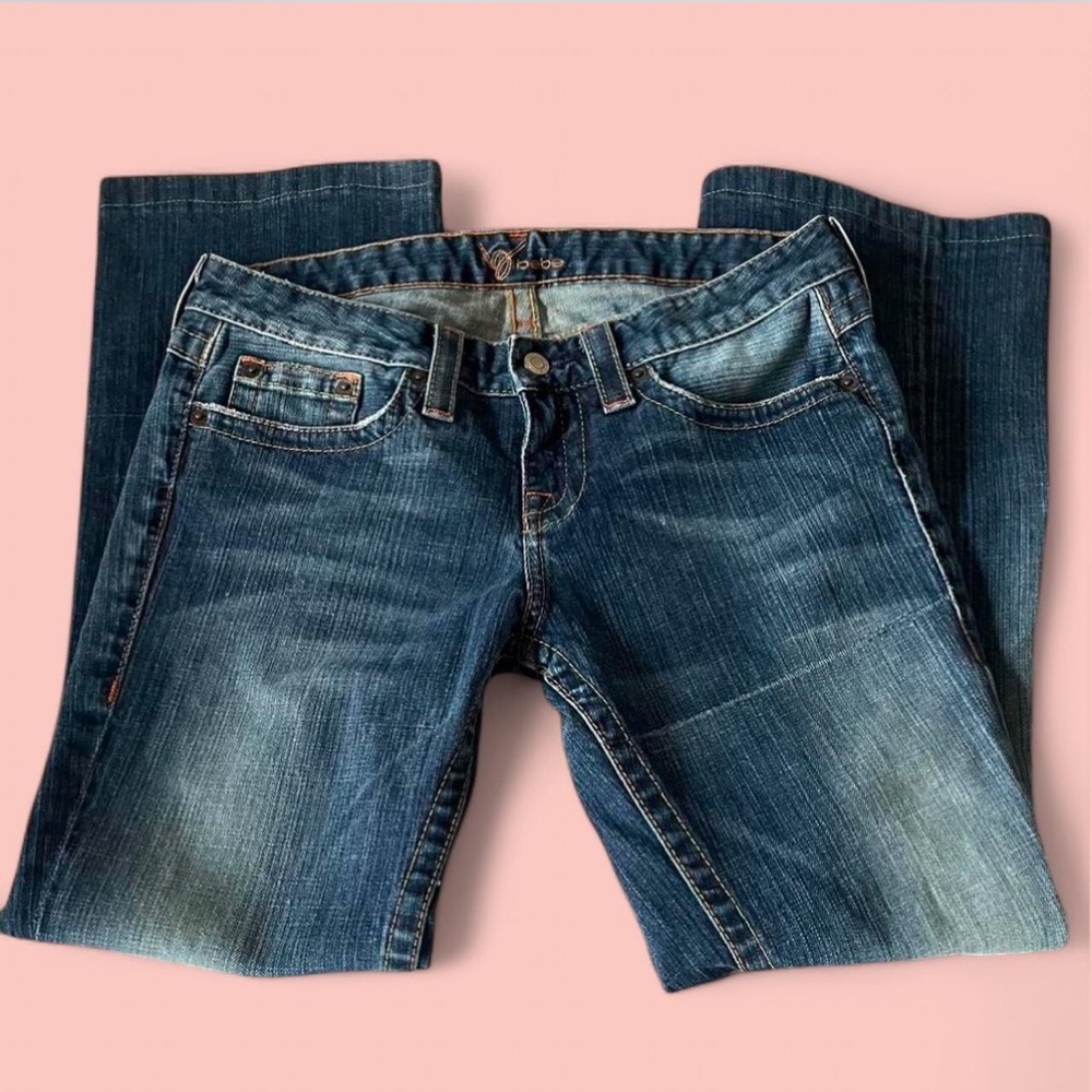 BEBE low rise bootcut jeans